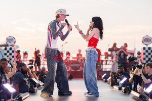 mgk, Emily Taylor performs onstage at the Druski Official MGK Day After-Party with Special Guest DJ Paul Of Three 6 Mafia at 
