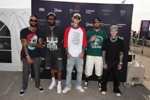Justin Lyons, Brandon “Slimxx” Allen, mgk, Steve “Baze” Basil, JP Cappelletty at the Street League Skateboarding “SLS Championship Tour” Cleveland Takeover at 