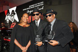 (l-r) Nicole Avant, Jimmy Jam and Terry Lewis: seen at the 4th Annual Guitar Center Music Foundation Gala at The Maybourne Beverly Hills on Thursday, September 11, 2025 in Beverly Hills, California.