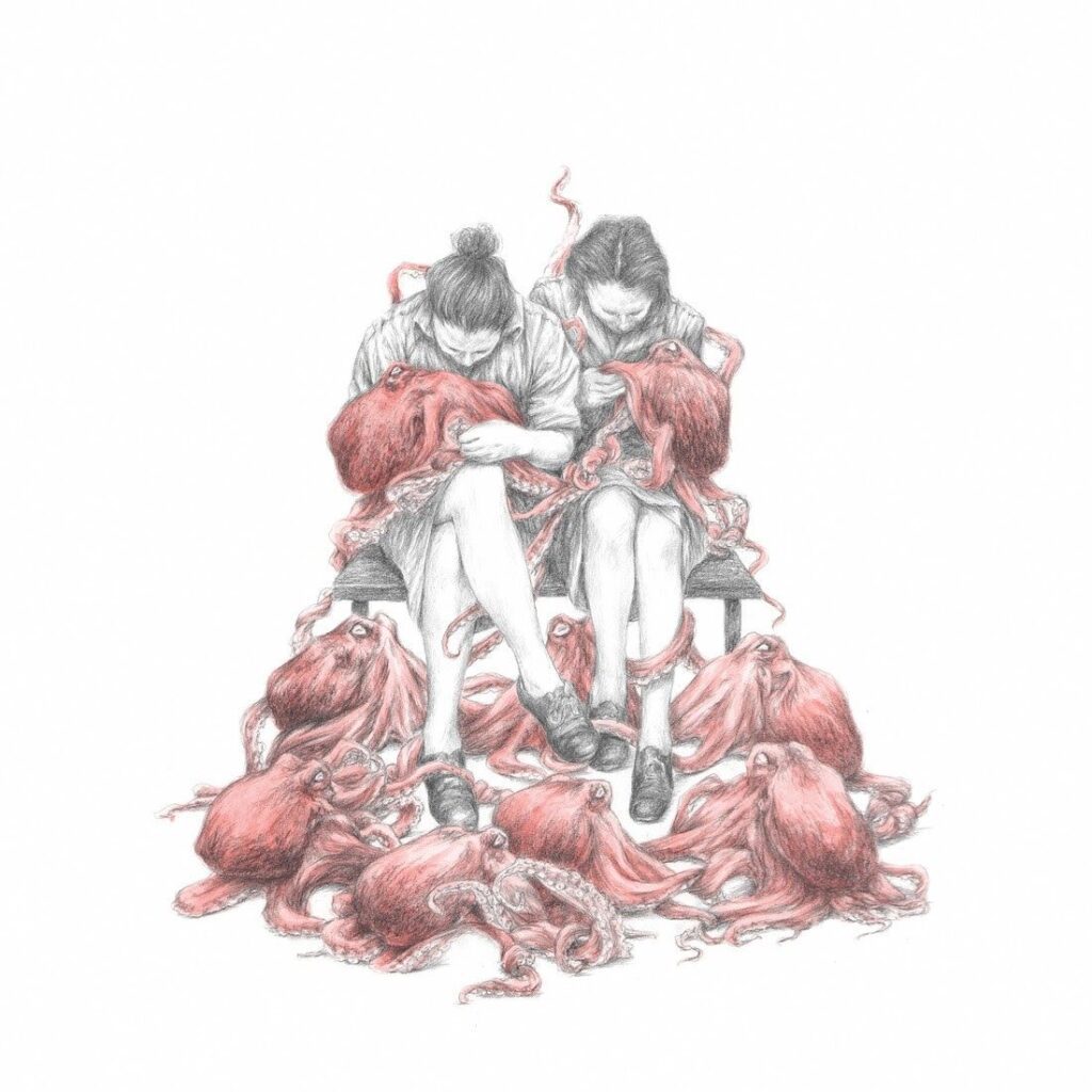 Image may contain Art Drawing Person Painting Face and Head